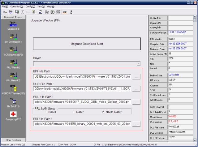 For the "ERI File Path:", browse to the ERI_binary_00004_with_crc_2005_03_29.bin file.