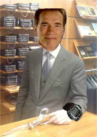g shock with a suit