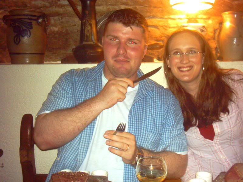 Me and Anthony at Die Kartoffel (aka. Steak on a rock) photo Amy001.jpg