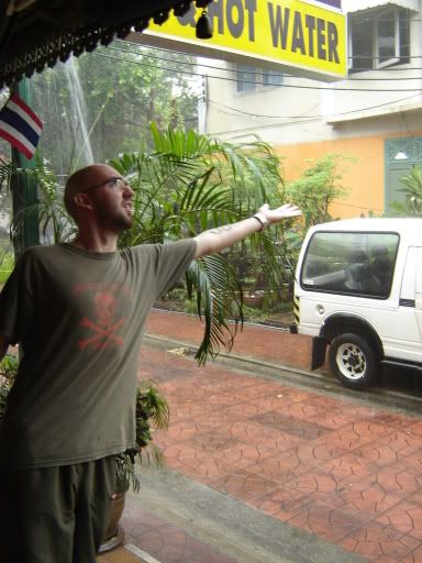 I'll just see if it's raining...