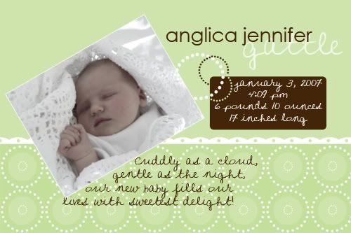 girl photo announcement