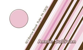 Pink and Brown Address Label
