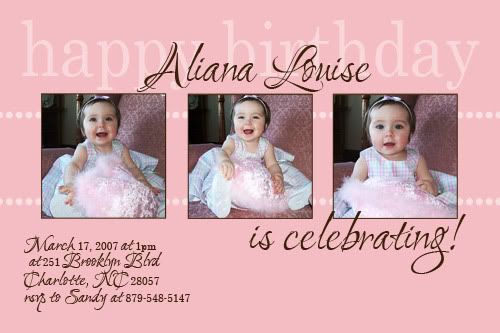 Girl birth announcement