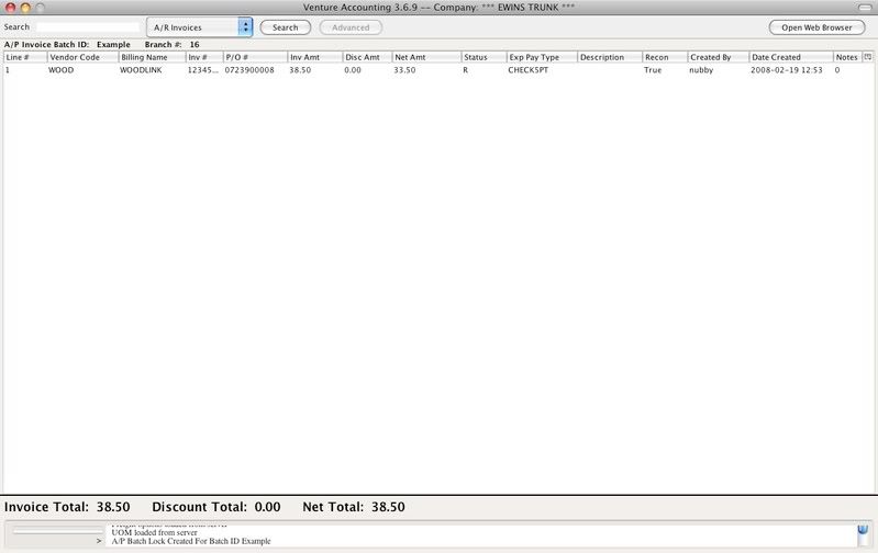 Invoice Batch With Line Invoice Batch With Line