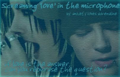 Screaming love into the microphone Screaming love into the microphone