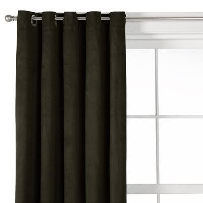 chocolate velvet drapes