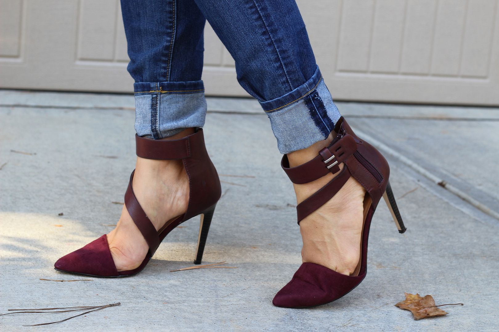 JustFab Burgundy Heels: Stilettos and Diapers