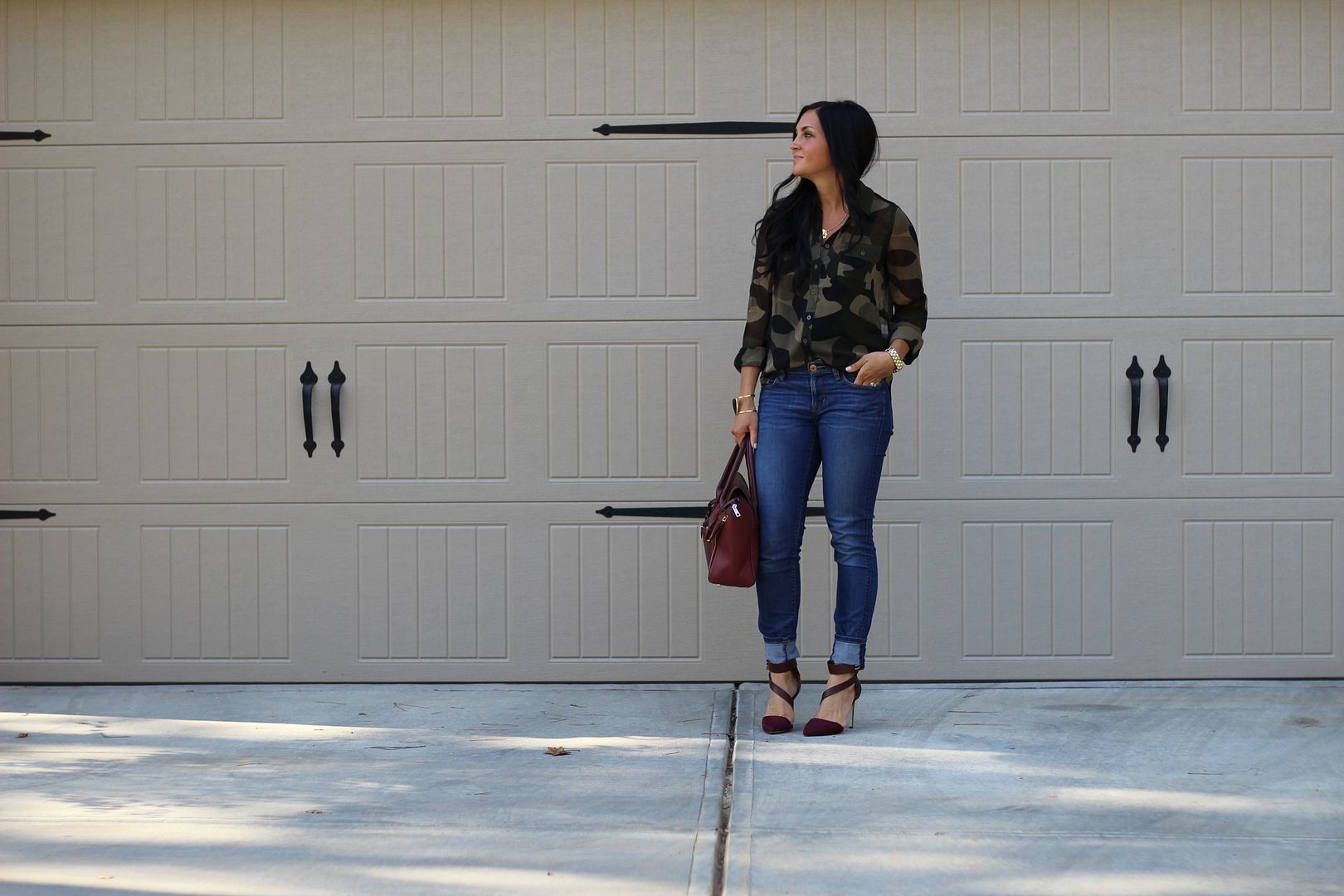 Camo and Burgundy: Stilettos and Diapers