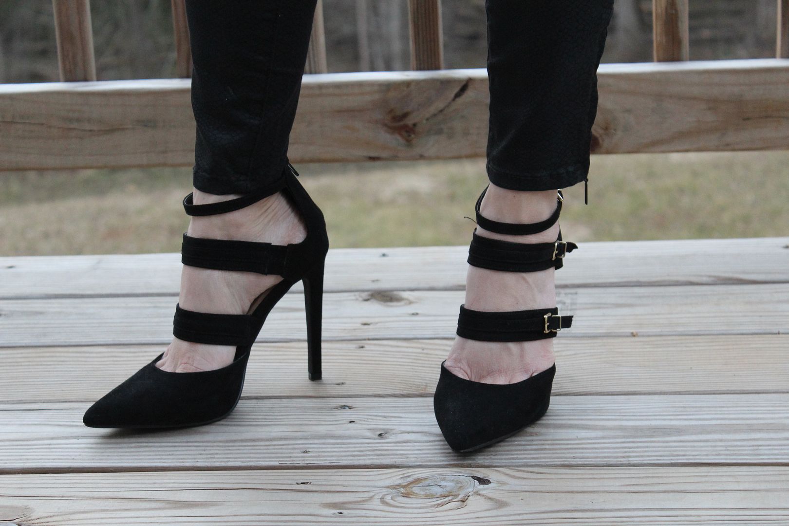 Black and White Fashion via Stilettos and Diapers