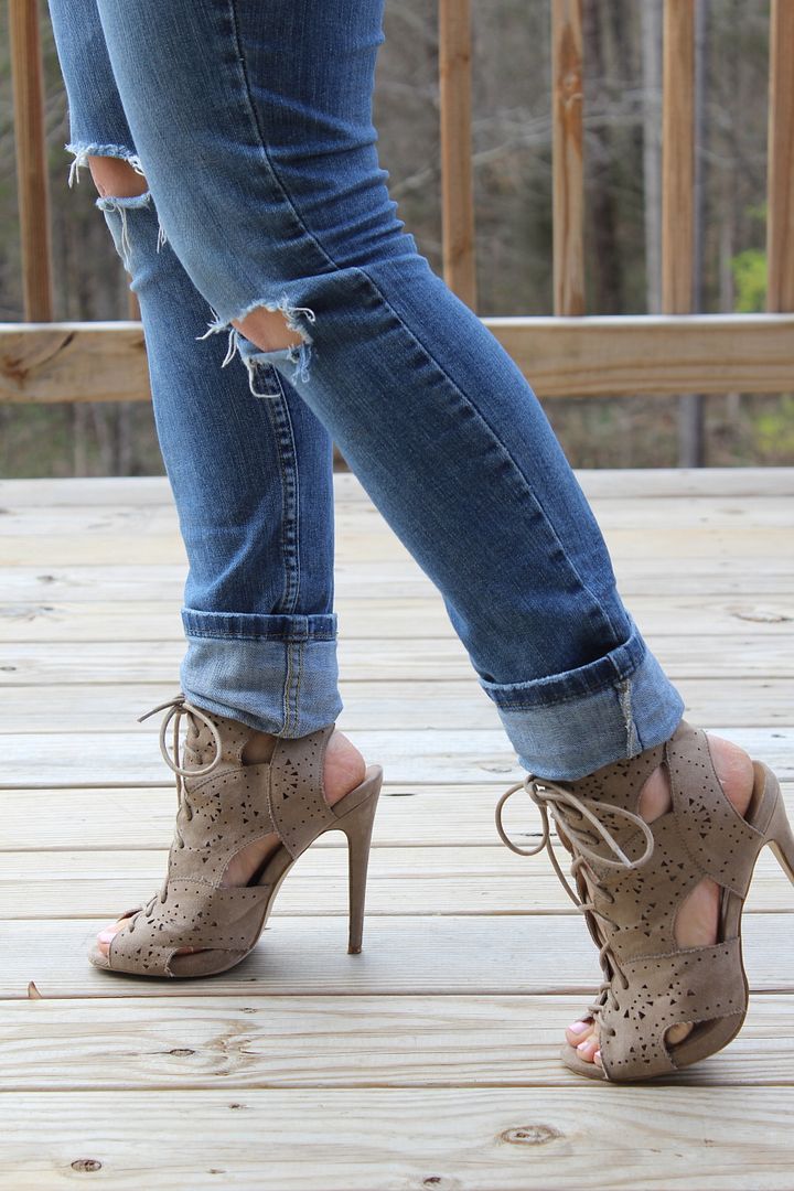 Stilettos and Diapers: Pleione Top, Neutral Heels