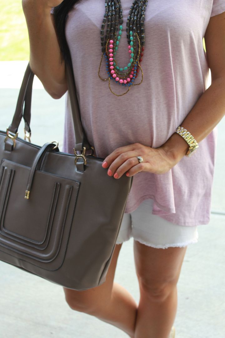 Casual Maternity Style via Stilettos and Diapers