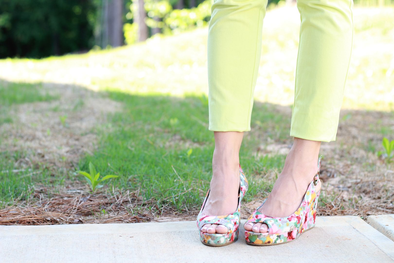 Stilettos and Diapers: Candy Shop Fashion with floral wedges