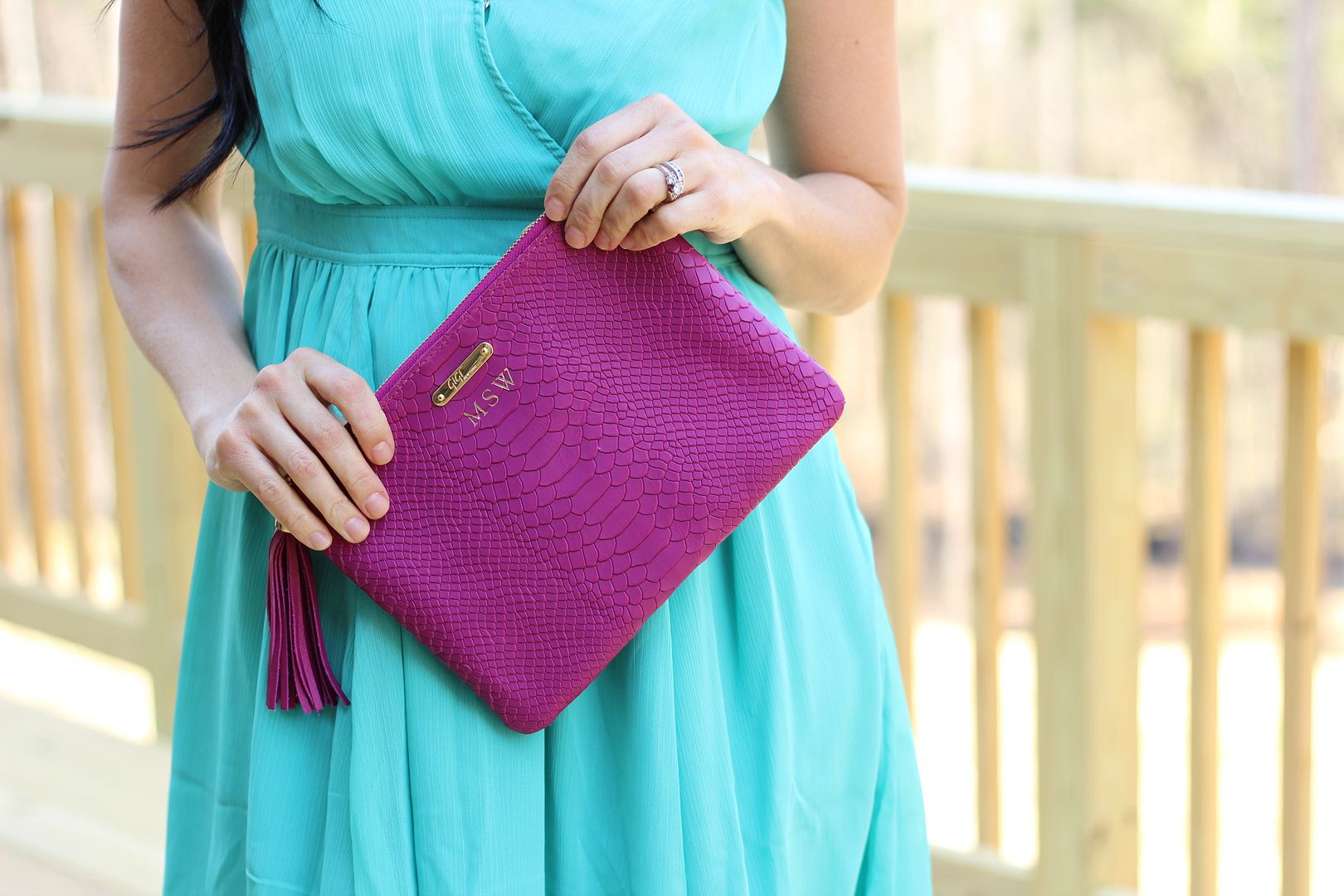Gigi New York Monogram Clutch