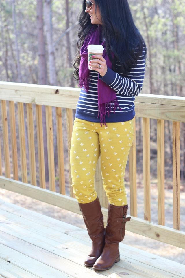 Jewel tones, stripes and bows.