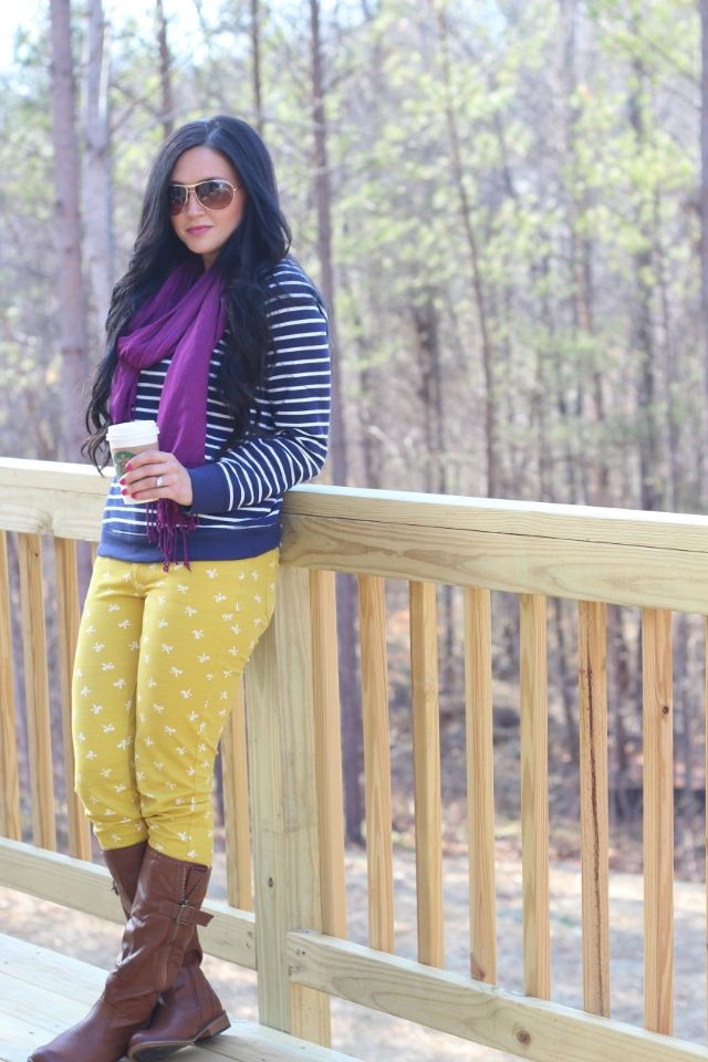 Jewel tones, stripes and bows.