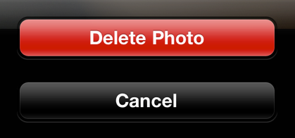delete photo from iPhone