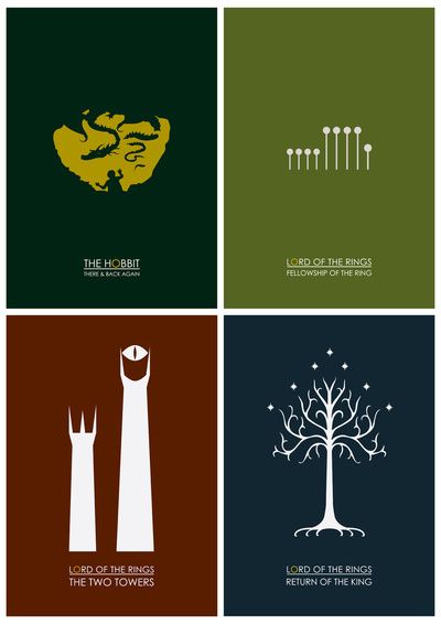 Jamesy minimalist Lord of the Rings posters