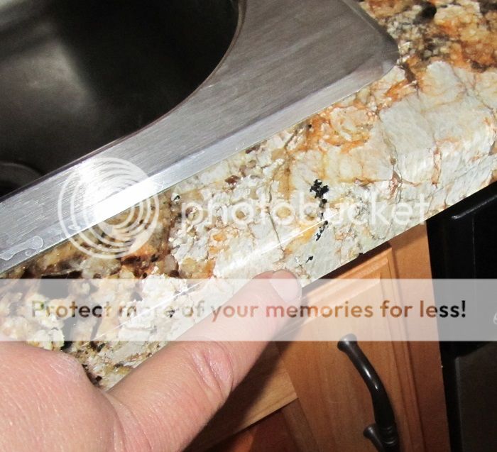 Repair crack in granite counter top sink opening Handyman WIRE