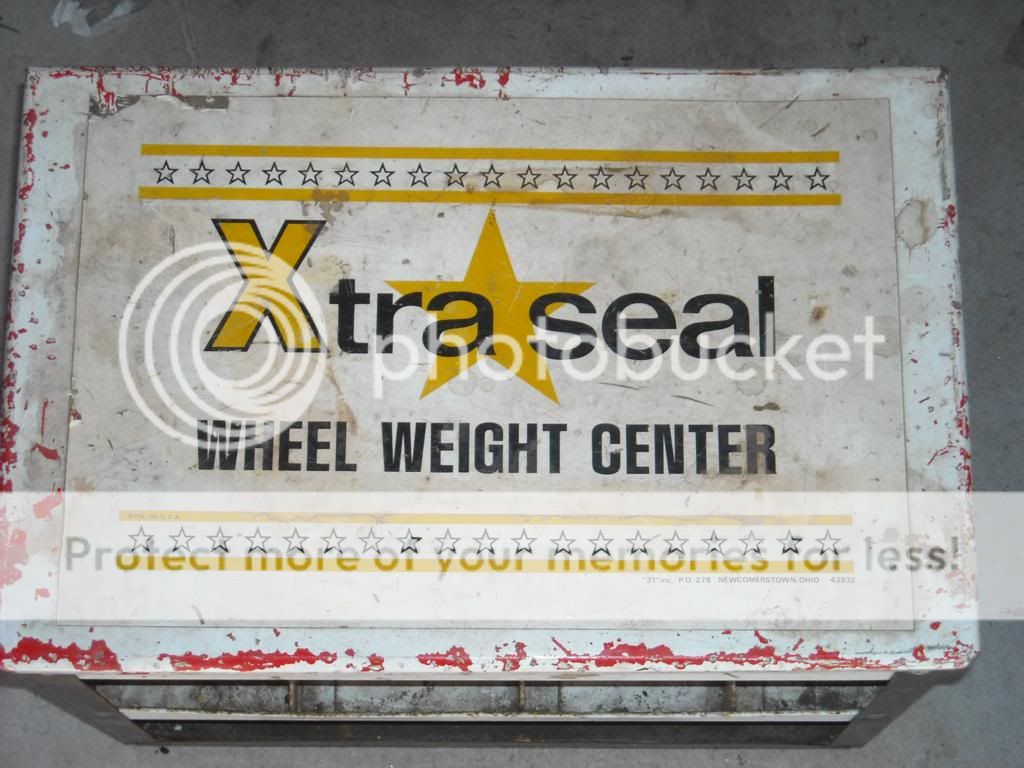 Vintage Xtra Seal Wheel Weight Center Storage Box