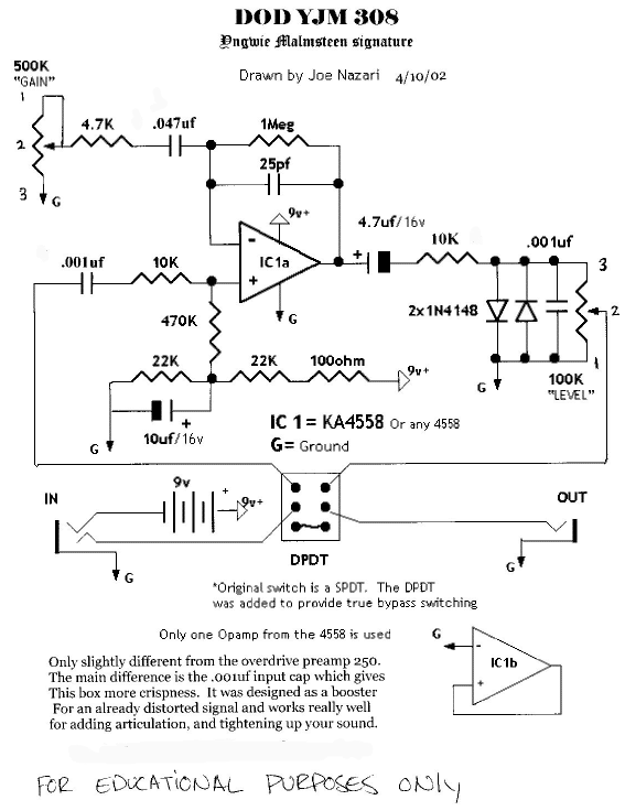 Dod Yjm308 Yngwie Wiring Diagram