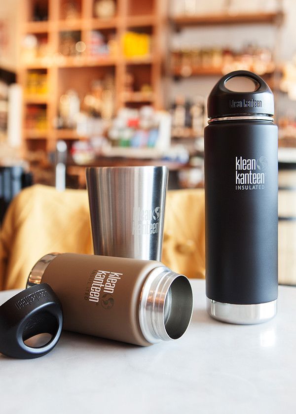 Klean Kanteen insulated bottles in 2 sizes plus a tumbler for hot liquids. Yay!