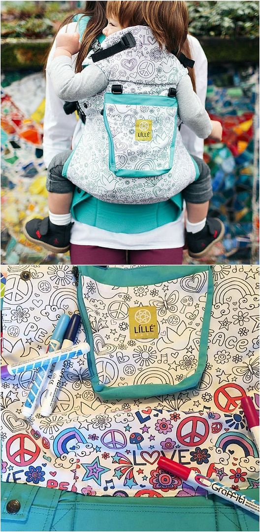 LILLEBABY's new color me carrier is like top rated baby gear meets the adult coloring book trend. Fun!