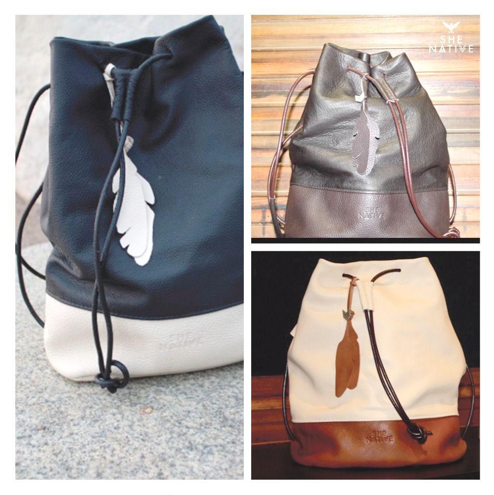 SheNative leather bucket bags help provide opportunities for Native North American women