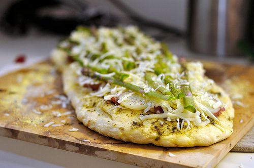 Asparagus, Potato, Pesto and Caramelized Onion Pizza | Kohler Made