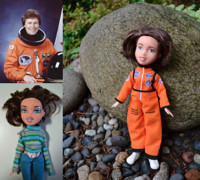 Bratz doll upcycled into Astronaut Roberta Bondar | Wendy Tsao 