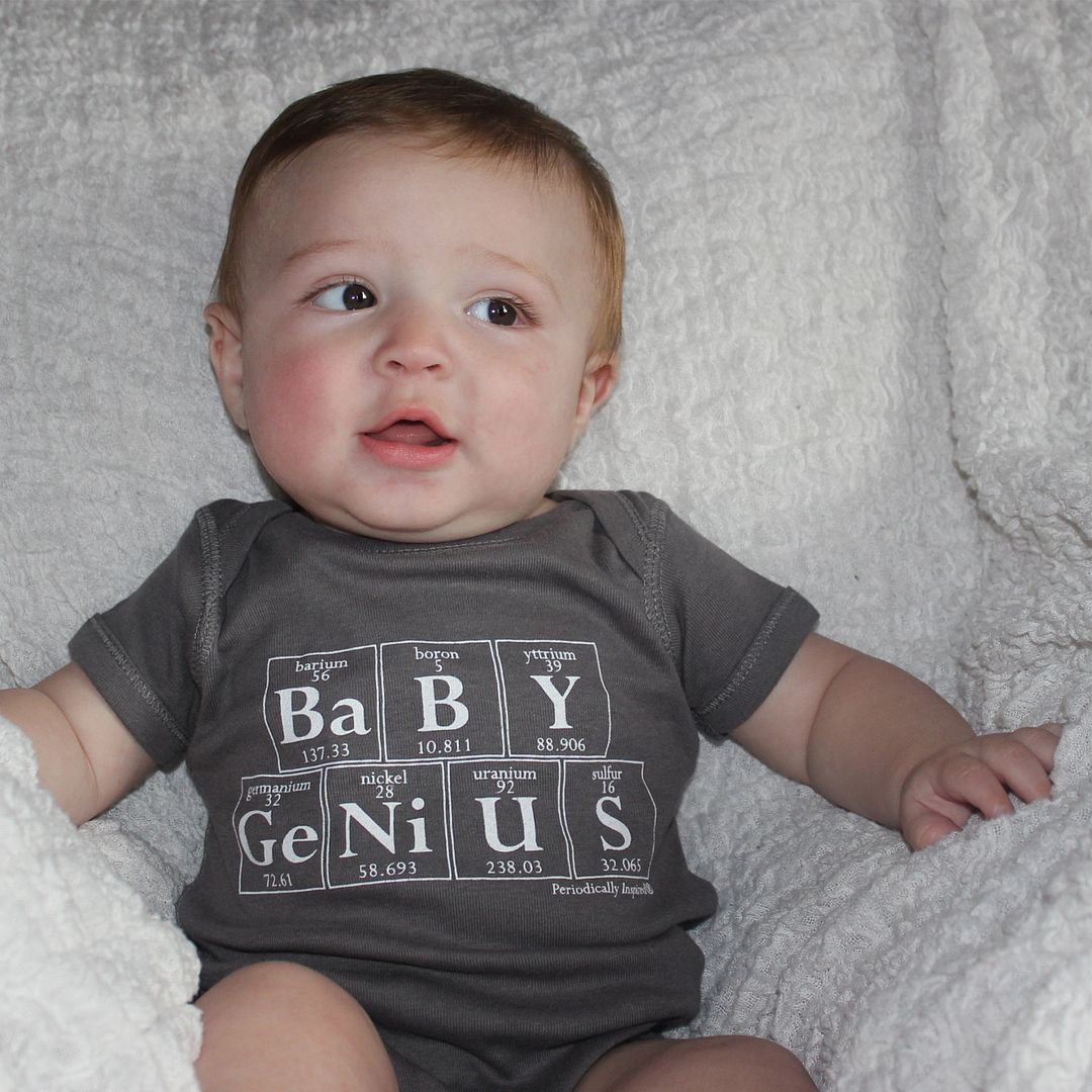 Baby Genius onesie from Periodically Inspired