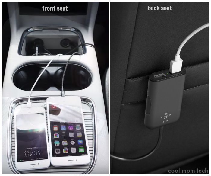 The Belkin Road Rockstar: Must-have car charging cable for families offering 2 ports up front, 2 ports in back 
