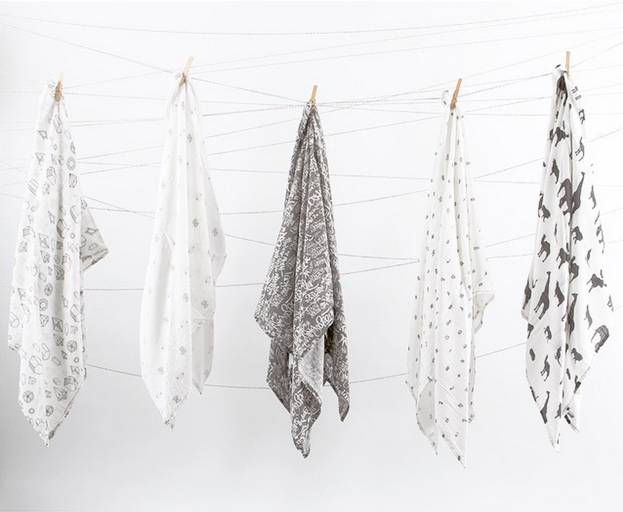 buttermilk babies makes cool, edgy swaddle blankets we love