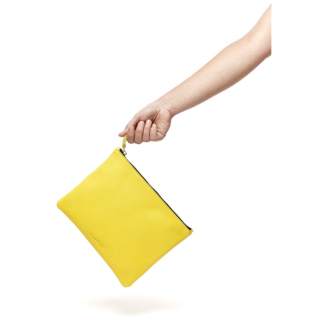 Campos clutch bags in bright colors for spring