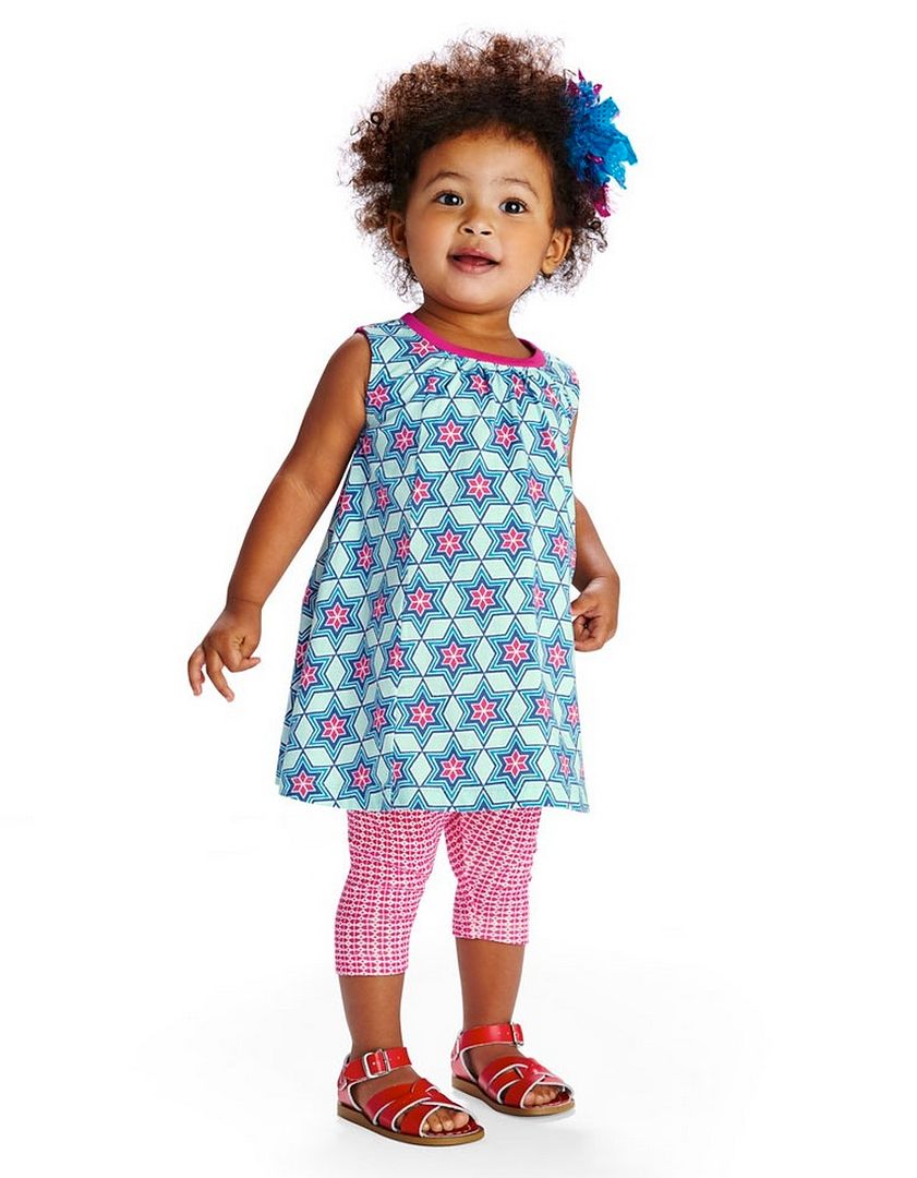Star trapeze dress for baby girls from Tea Collection