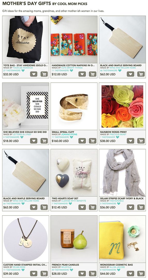 Mother's Day gift ideas in every price range at the Cool Mom Picks Indie Shop