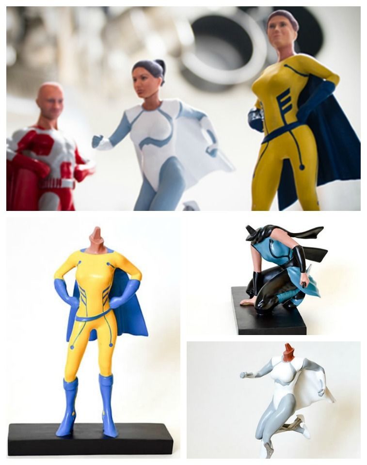Custom action figure superheroes that look like you from You Kick Ass: Awesome gift!