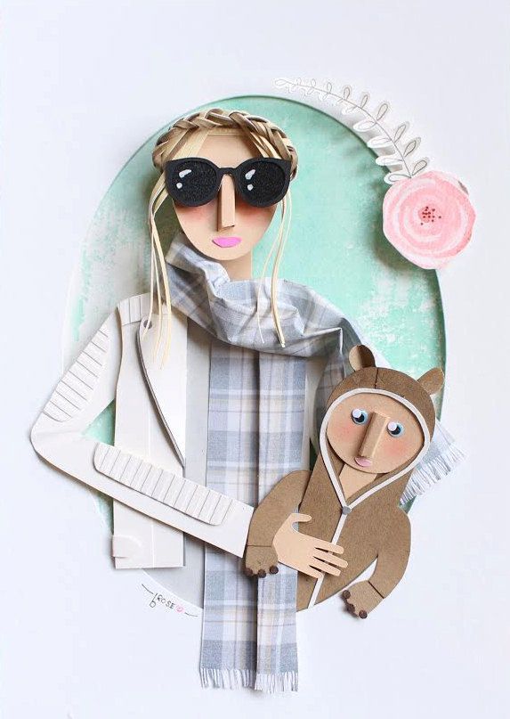 Custom papercut family portraits by Brittani Rose are absolutely remarkable gifts