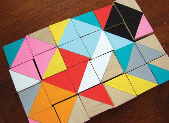 DIY geometric cube puzzle via the Etsy blog
