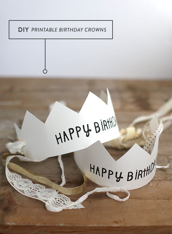 Free printable birthday crown template + tutorial at Say Yes Blog