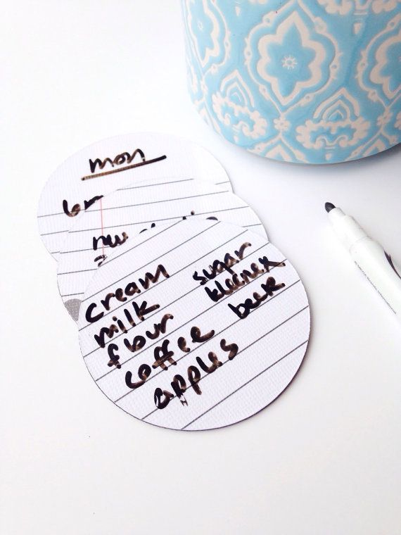 Home hack: Dry erase magnetic notes | Get 7 and you've got a simply weekly planner on your fridge