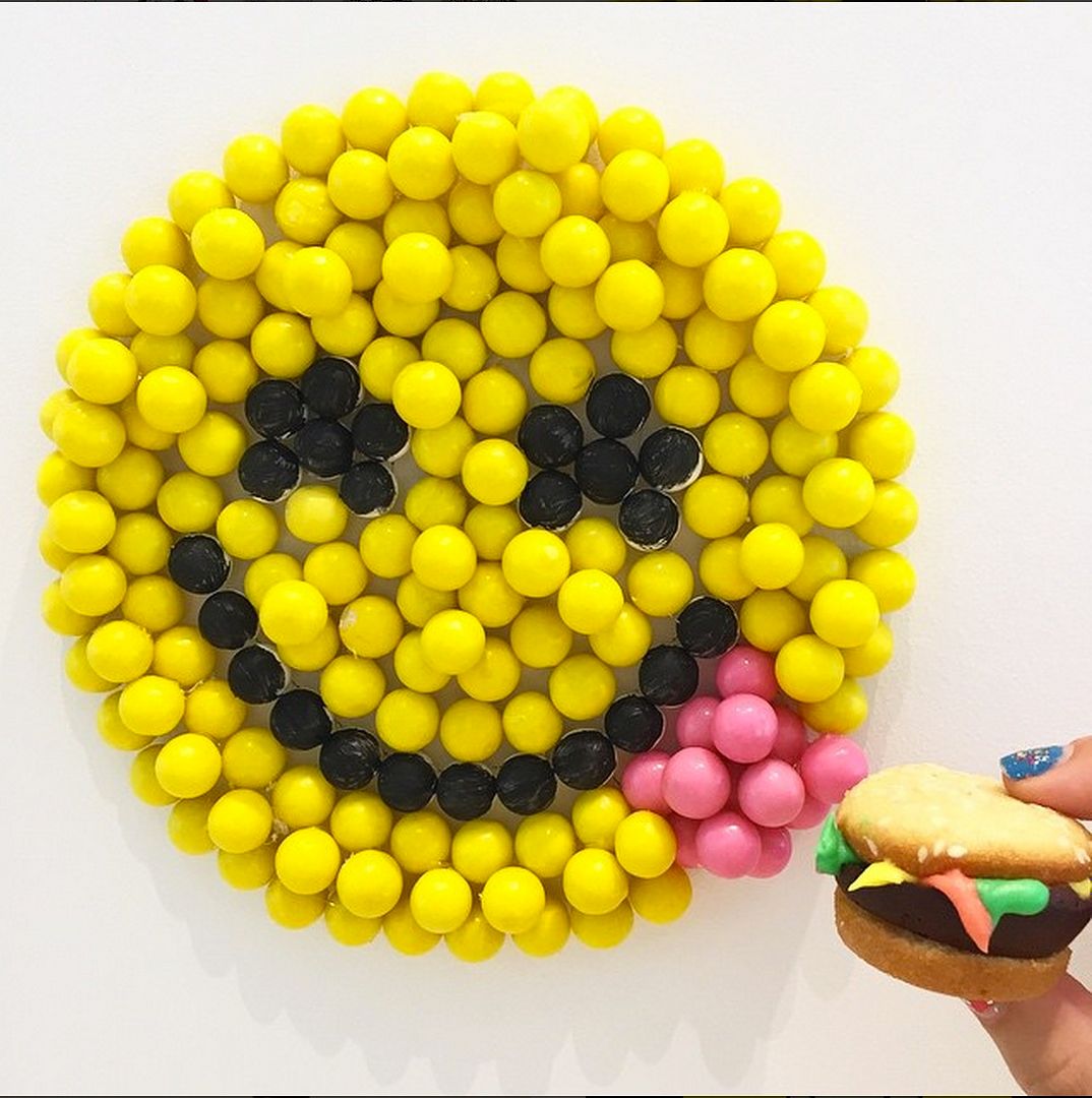 Playful emoji gumball cake for an emoji party, via Flour Shop. Wow!