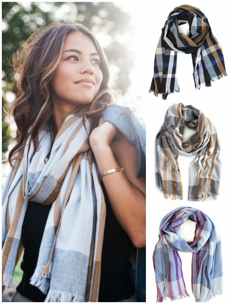 FashionABLE's new checked scarves for fall that provide jobs and support for Ethiopian women in need