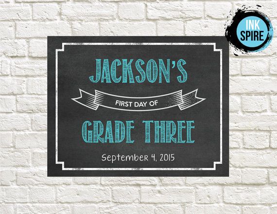 Free first day of school printable from be INKspired on Etsy:  Personalized and affordable!