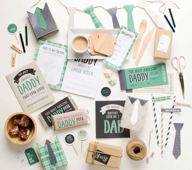 Free printable Father's Day set including coupons, cards and more | Tiny Me