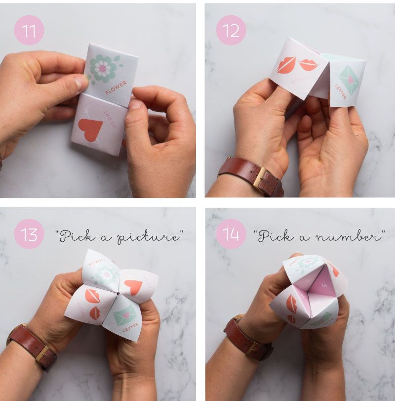 Free printable Chatterbox cards for Valentines Day from Tiny Me