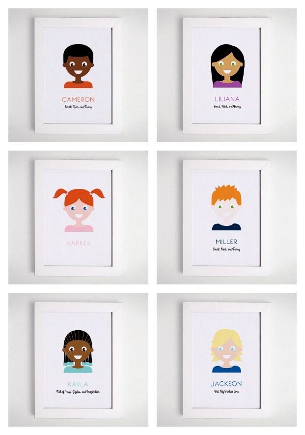 Free custom portraits of your children, ready for download | The Little Umbrella