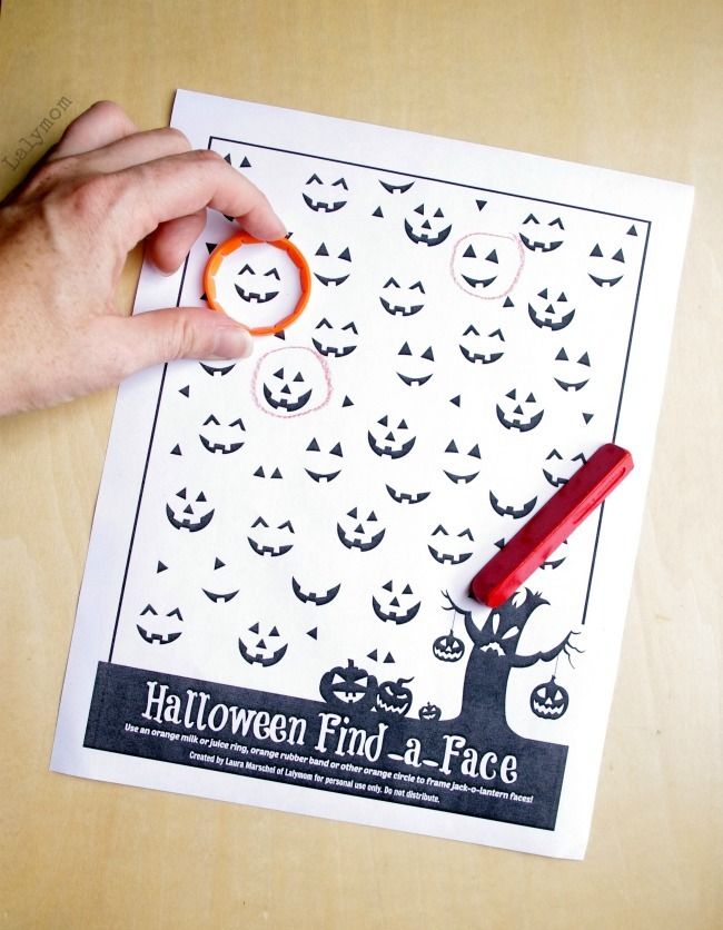Free printable Halloween worksheet for preschoolers, with lots of ways to use it | Laly Mom