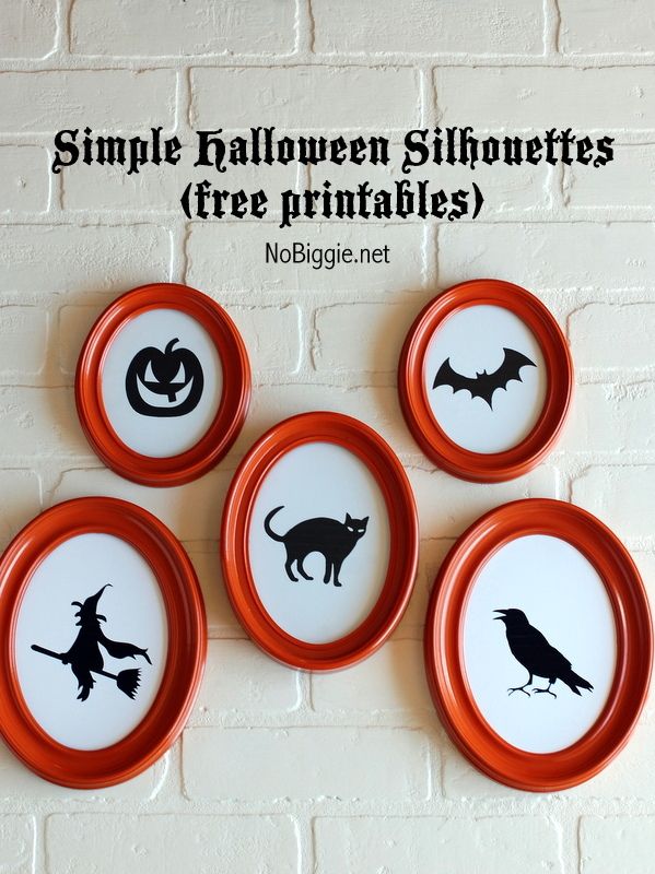 Free printable Halloween silhouettes from No Biggie
