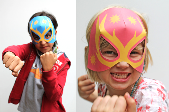 Free printable luchadores wrestler masks for Halloween
