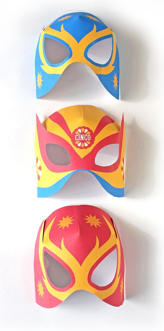 Free printable lucha libre masks from Happy Thought